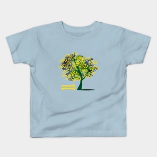 Spring Flowering Tree Park Bench Bird Kids T-Shirt